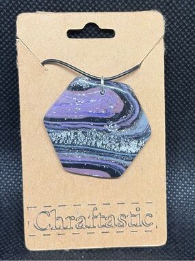 Purple Swirl Pendant Necklace